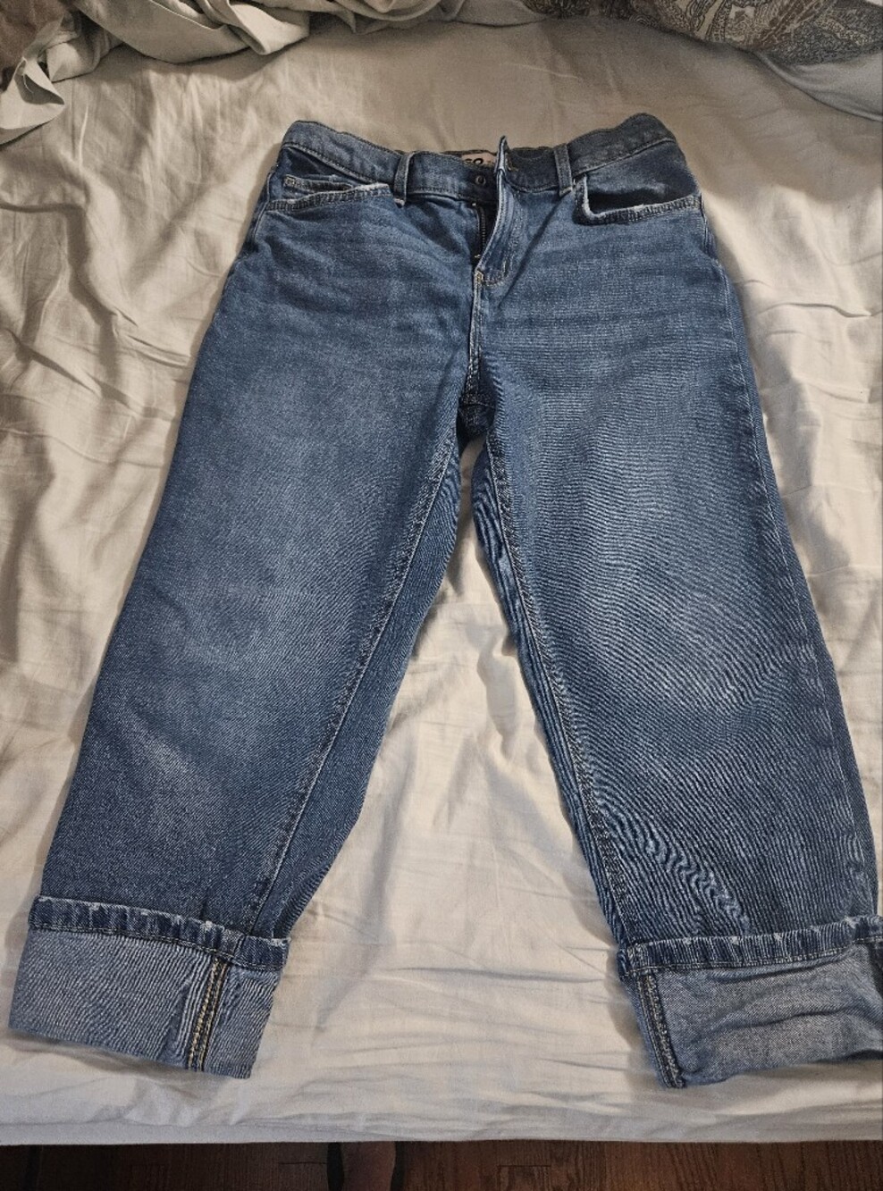 Girls 12 Plus Cuffed Jeans
